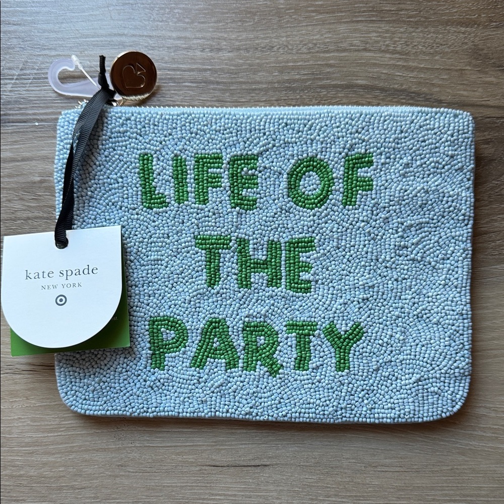 Kate Spade Green and Gray Clutch